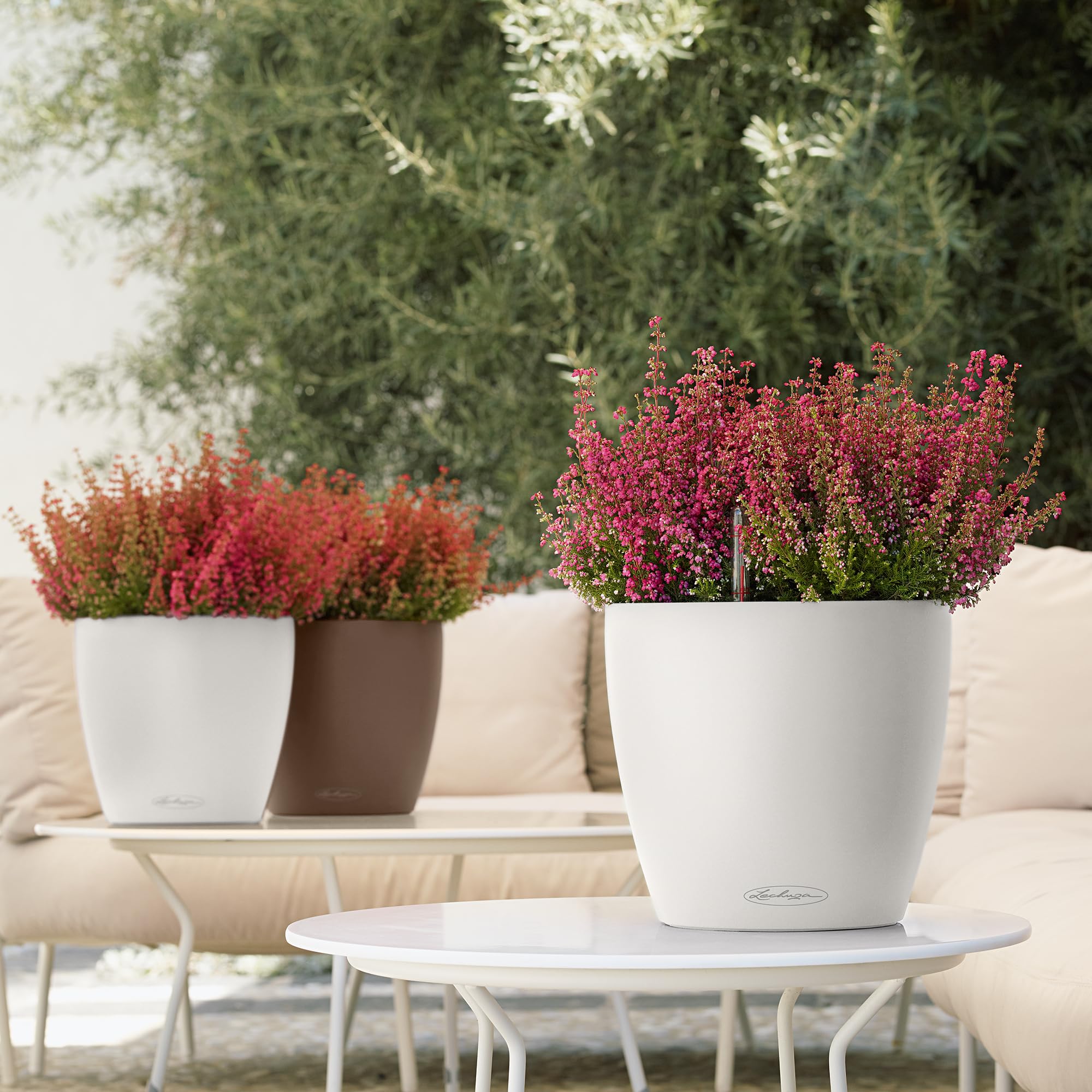 Lechuza Classico Color 35 Blumentopf Weiß mit Bewässerung