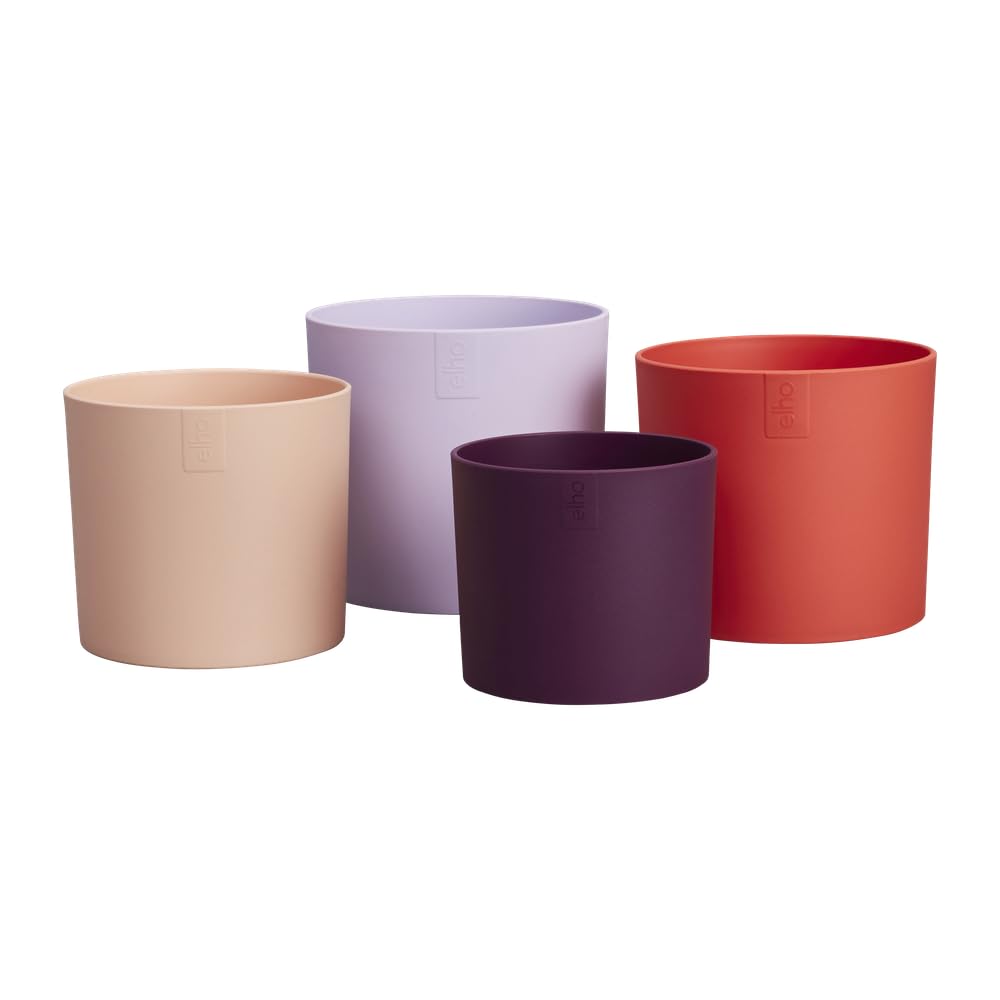 elho Lex Pott Set Blumentopf 15 cm Soft Lilac 4er recycelt