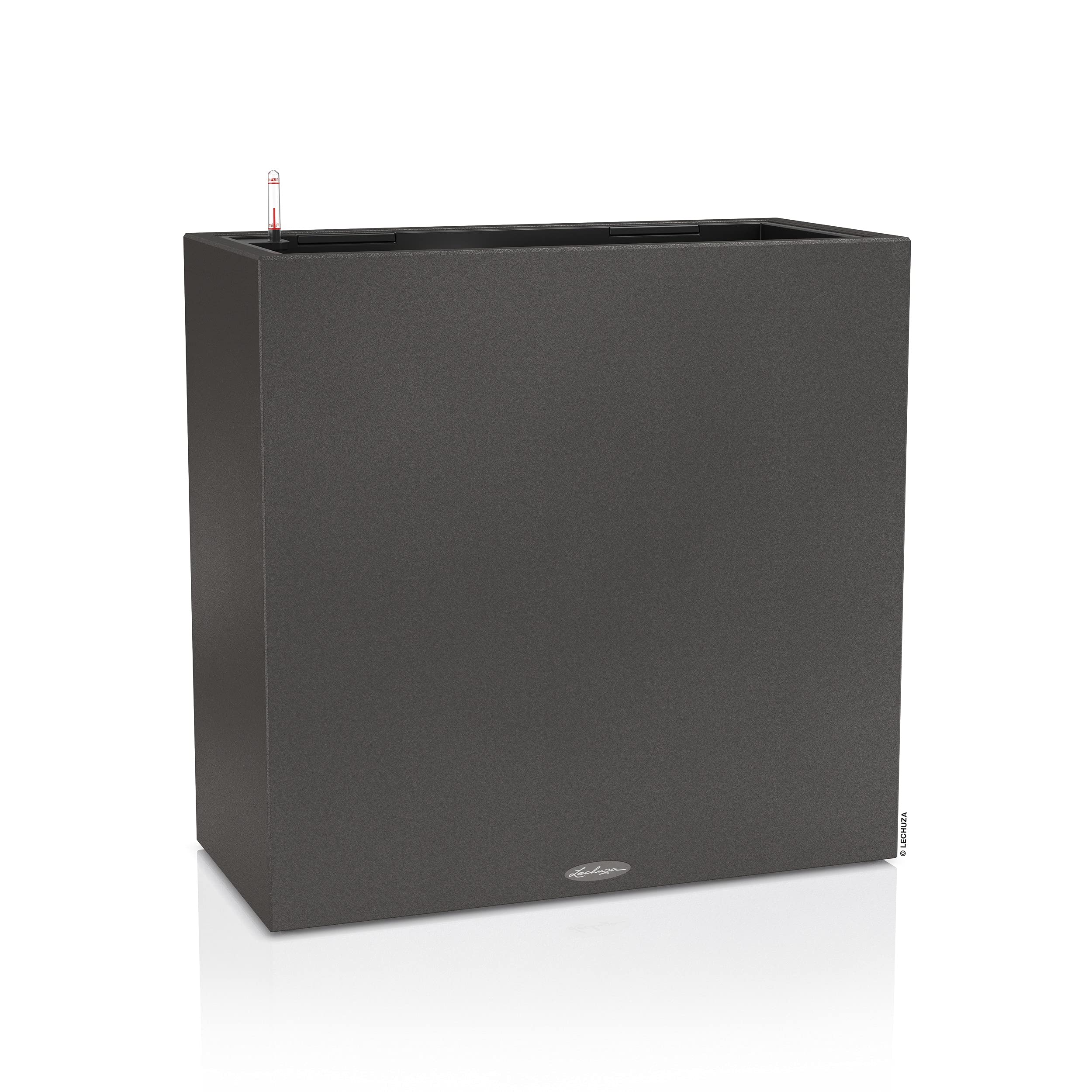 Lechuza Canto Stone 80 Wide Graphitschwarz Pflanzgefäß