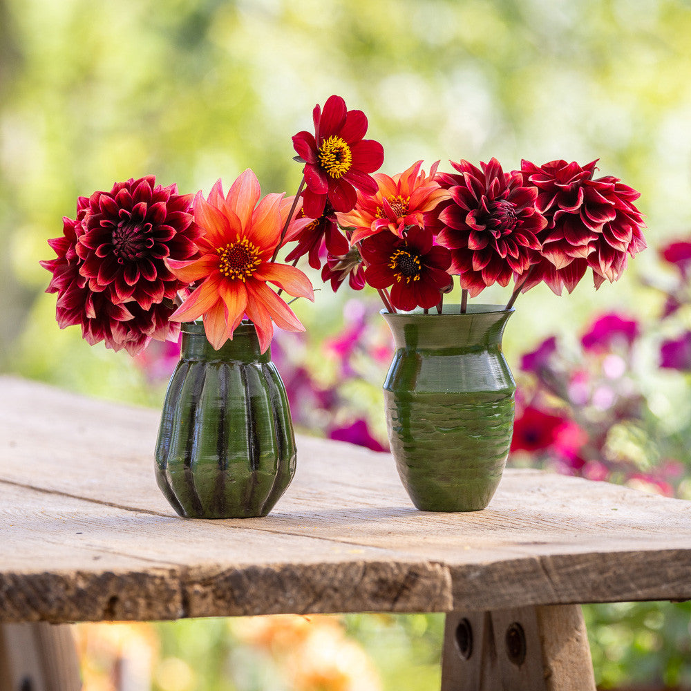 Sarah Raven Frida's Studio Vase Blumenvase 2er Set Alu 11cm