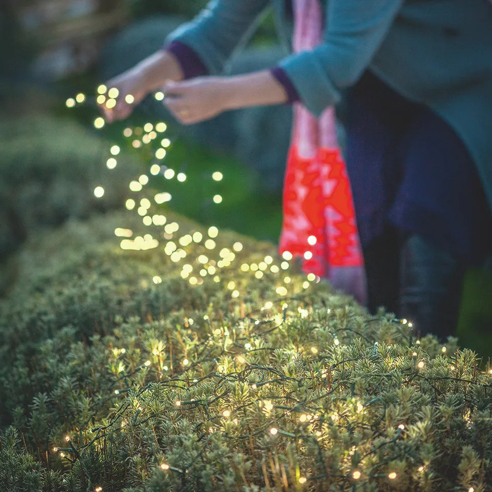 Sarah Raven Gardening Solar String Lights Lichterkette 100 LEDs 12 m