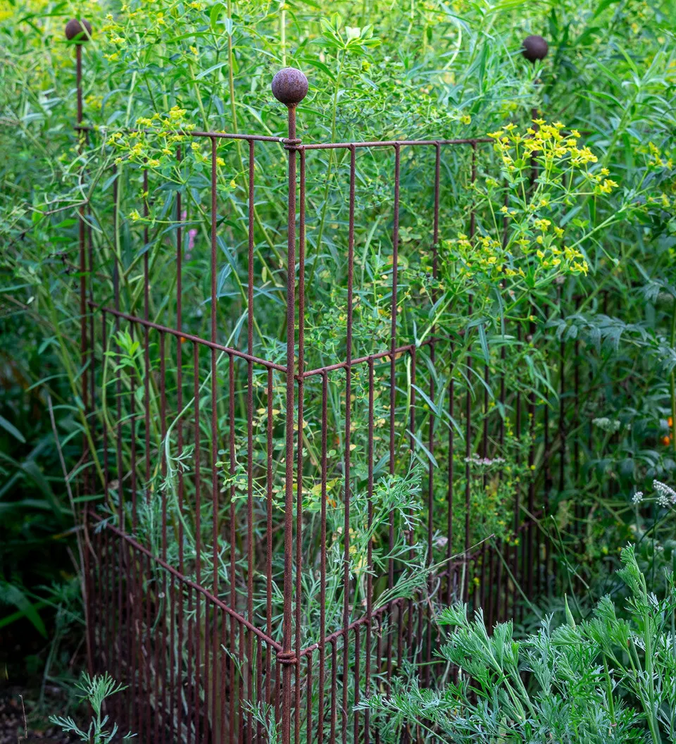 Sarah Raven Plant Screen Rankhilfe Stahl rostig 3er-Set 75x85 cm