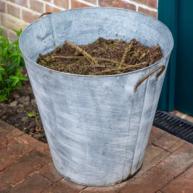 Sarah Raven Tall Zinc Pot Pflanztopf Zink 52x54cm Ablauf