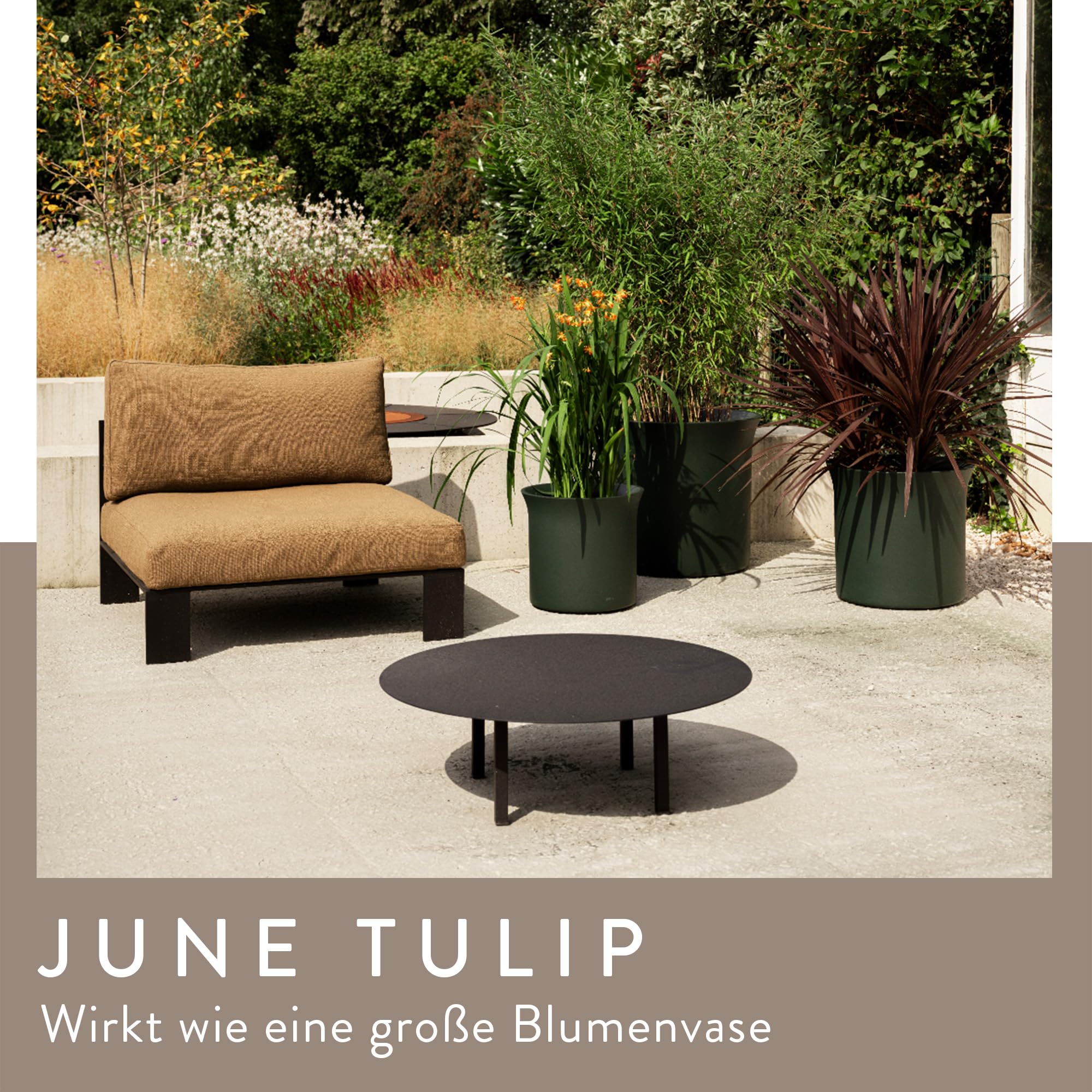 elho June Tulip 58 Blumentopf Emerald Grün recycelt