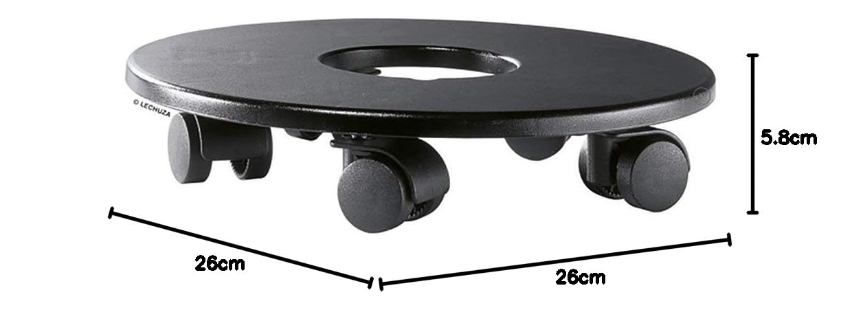 Lechuza Classico Rolluntersetzer Schwarz für 43 Pflanzroller