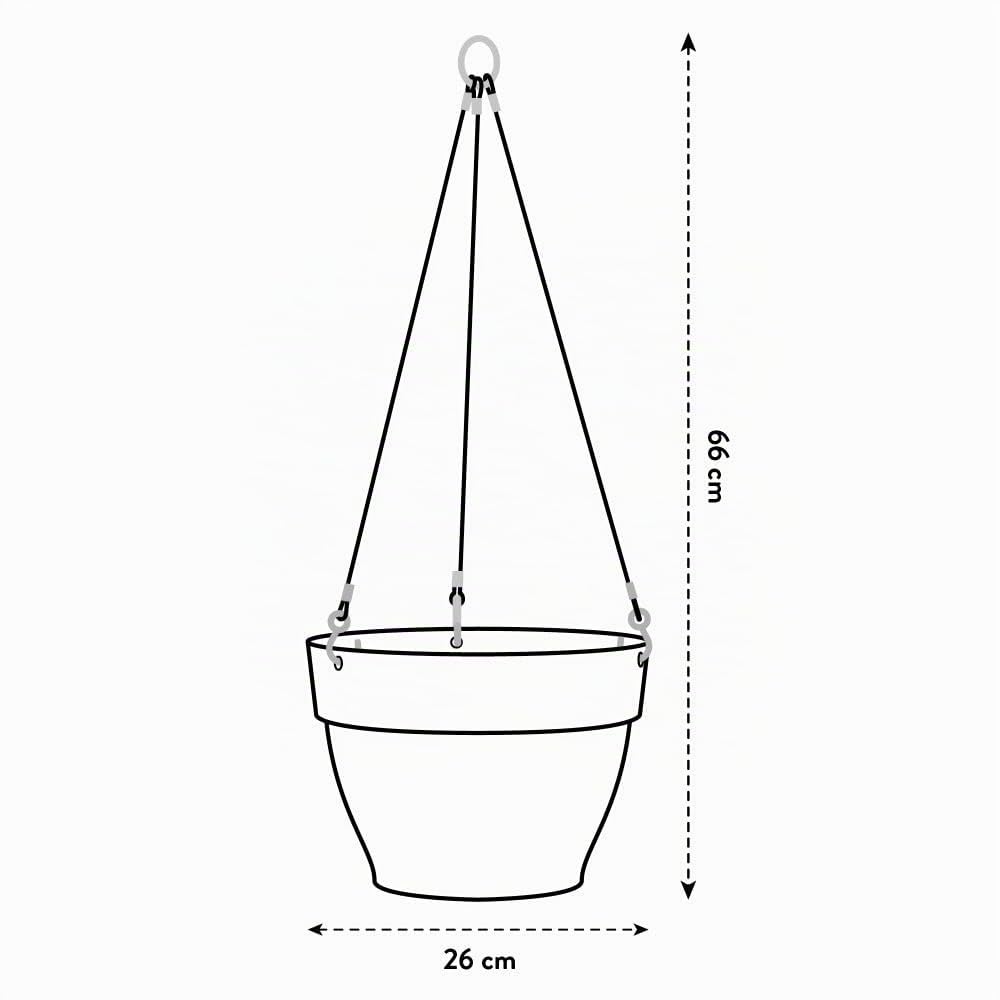 elho Vibia Campana Hängeampel 26cm Pflanztopf Pistazien Grün