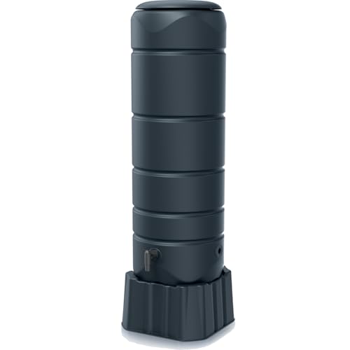 Prosperplast Vuelta Regentonne 110L anthrazit mit Sockel und Hahn