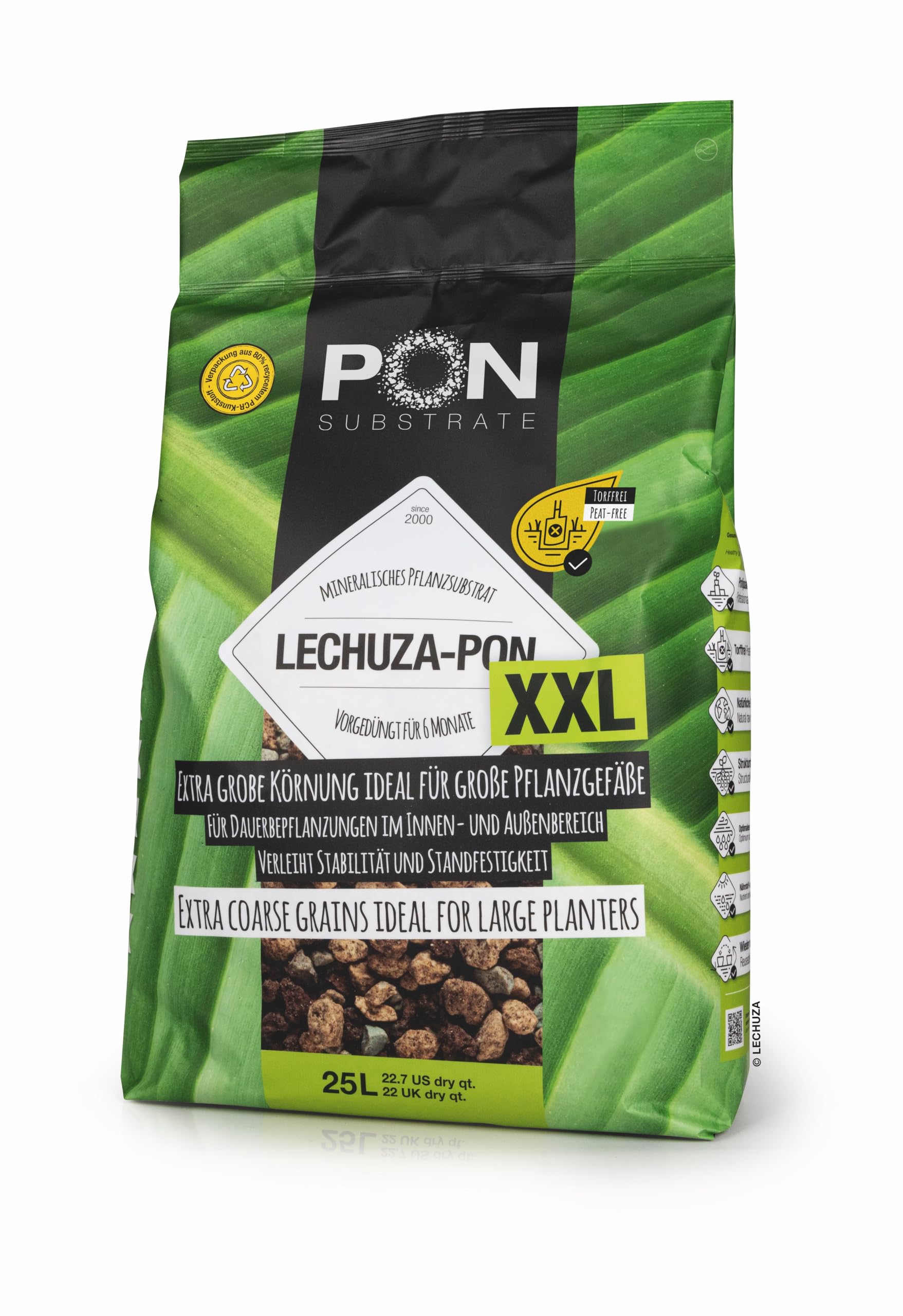 Lechuza Pon XXL Pflanzsubstrat 25 Liter grob torffrei
