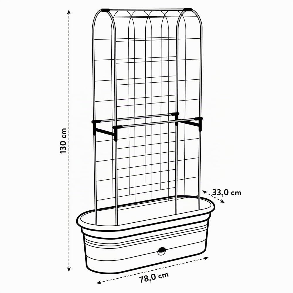 elho Green Basics Veggie Wall Pflanzkasten 80cm Living Schwarz