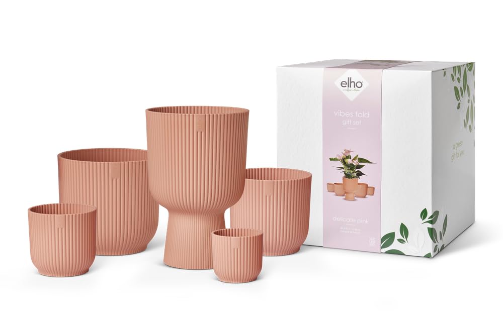 elho Vibes Fold Blumentopf Set 5-tlg tiefes Blau recycelt