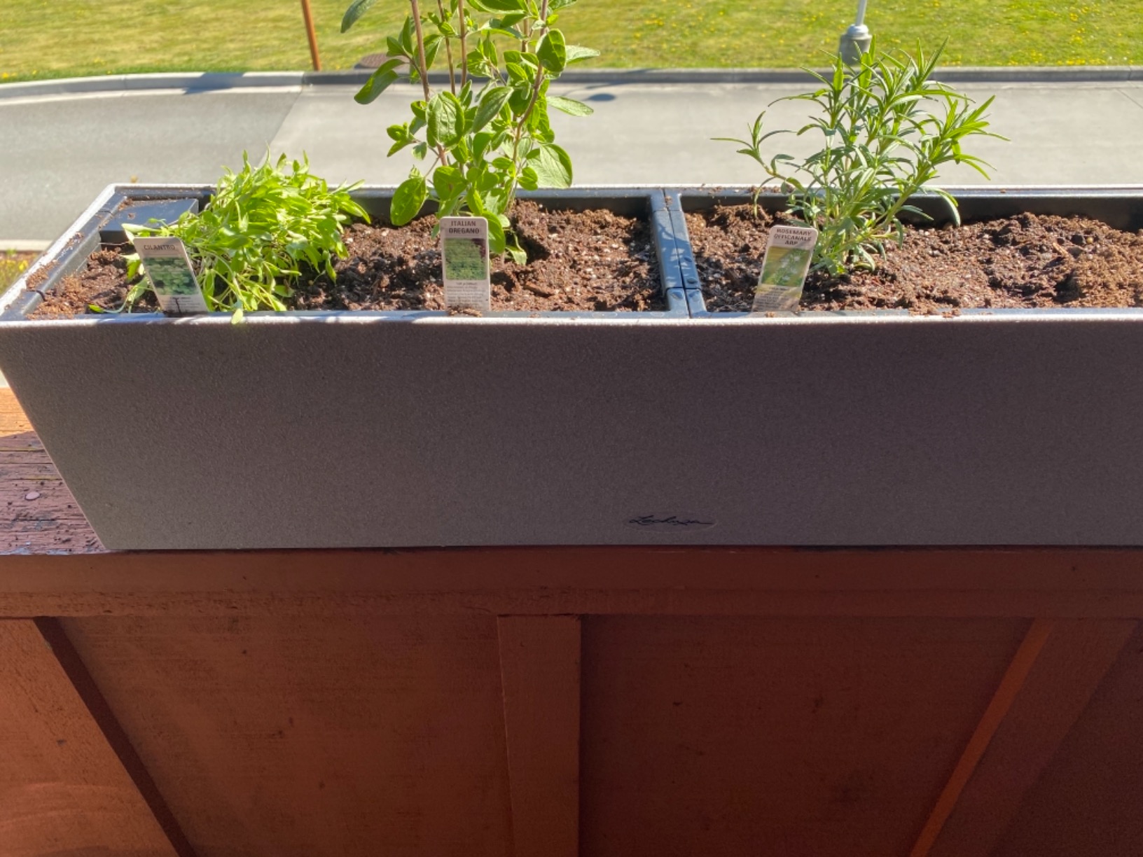 Lechuza Balconera Stone 80 Balkonkasten Graphitschwarz 80cm