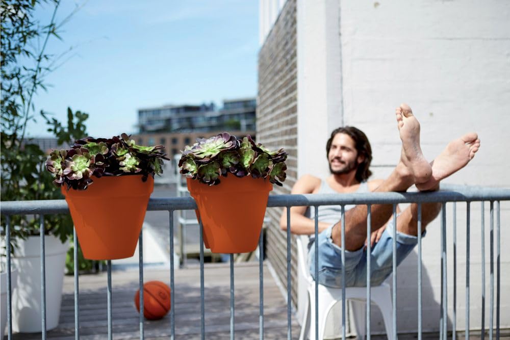 elho Loft Urban Flower Bridge 30 Balkonkasten Klinkerrot