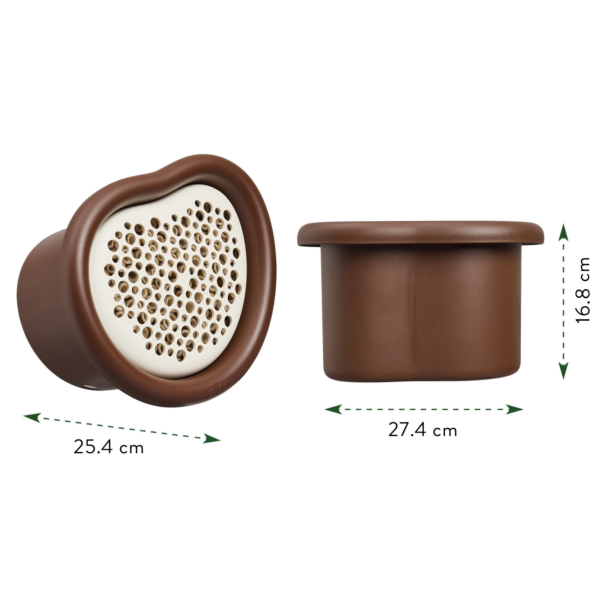 elho Organic Bienenhotel 25cm Insektenhotel chestnut brown recycelt