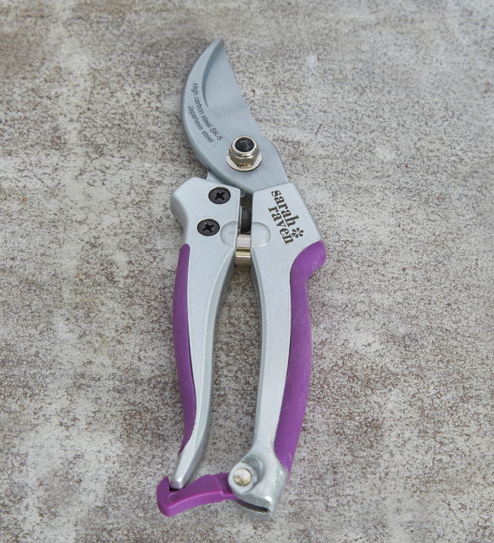Sarah Raven Gardening Secateurs Gartenschere Lila 20 cm Bypass