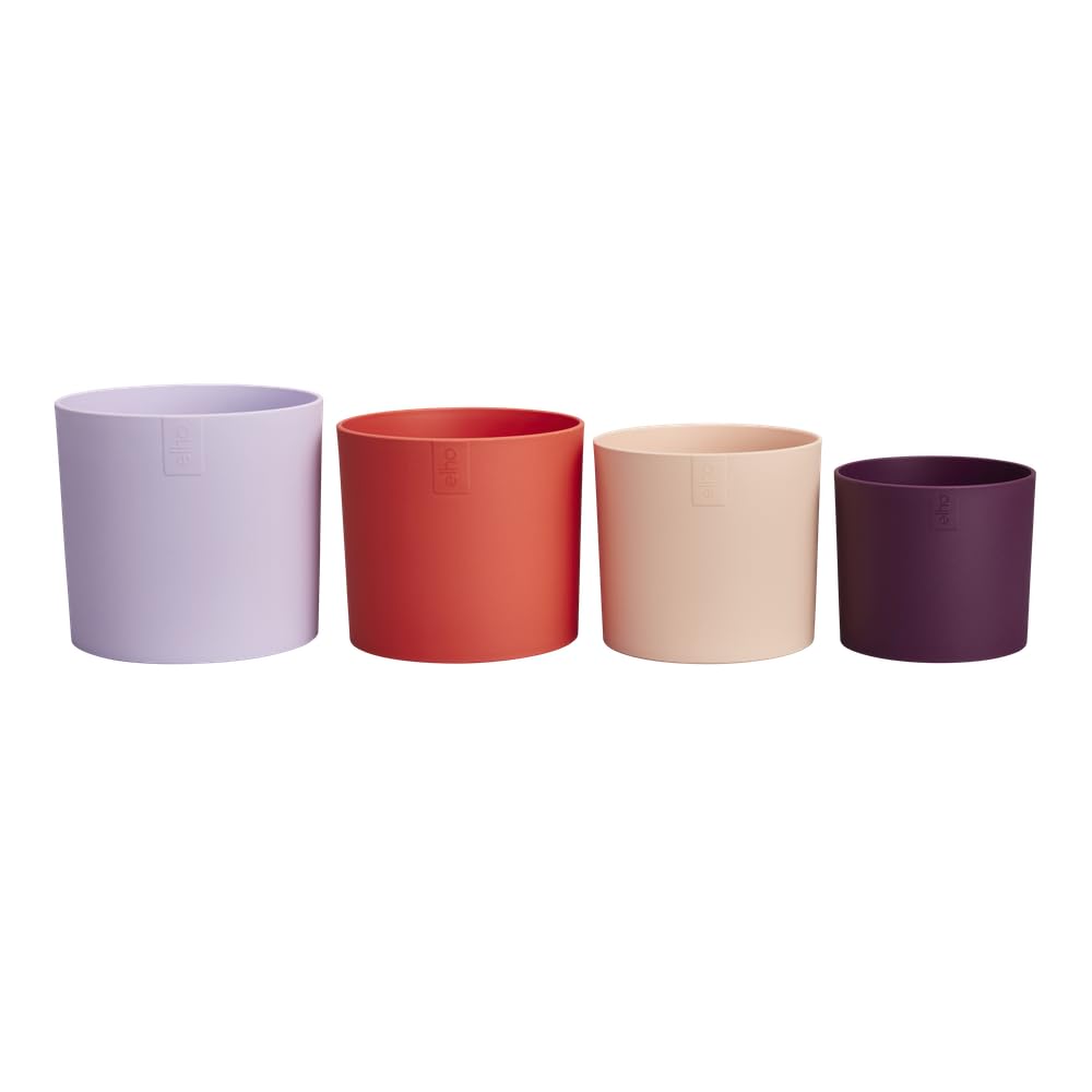 elho Lex Pott Set Blumentopf 15 cm Soft Lilac 4er recycelt
