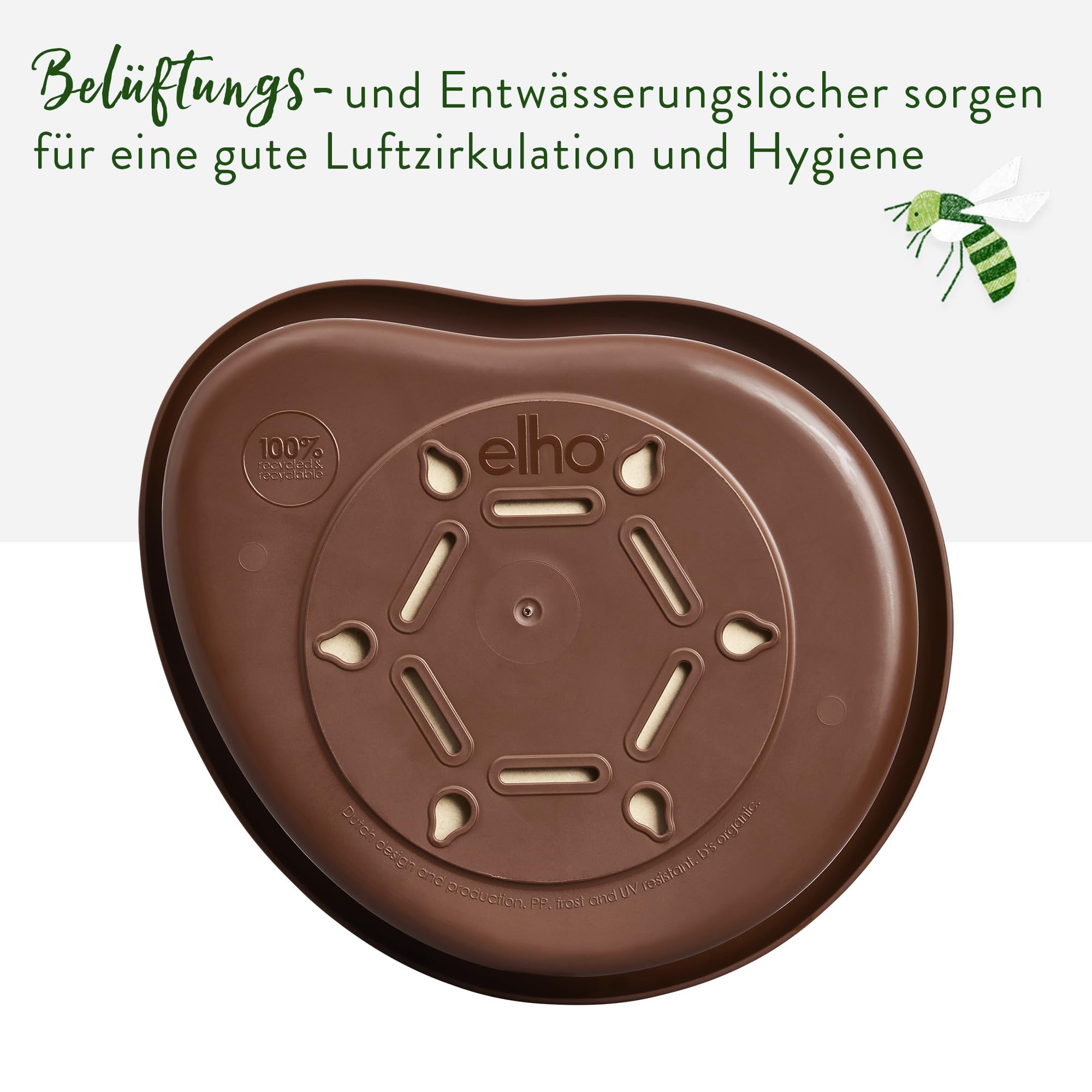 elho Organic Bienenhotel 25cm Insektenhotel chestnut brown recycelt