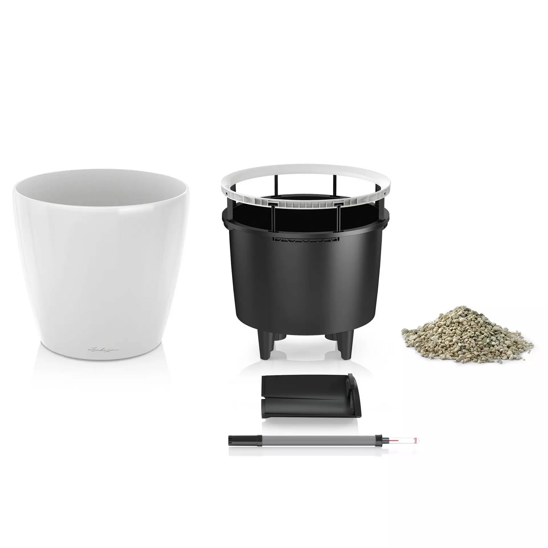 Lechuza Classico Premium LS 35 Pflanzgefäß weiß Hochglanz