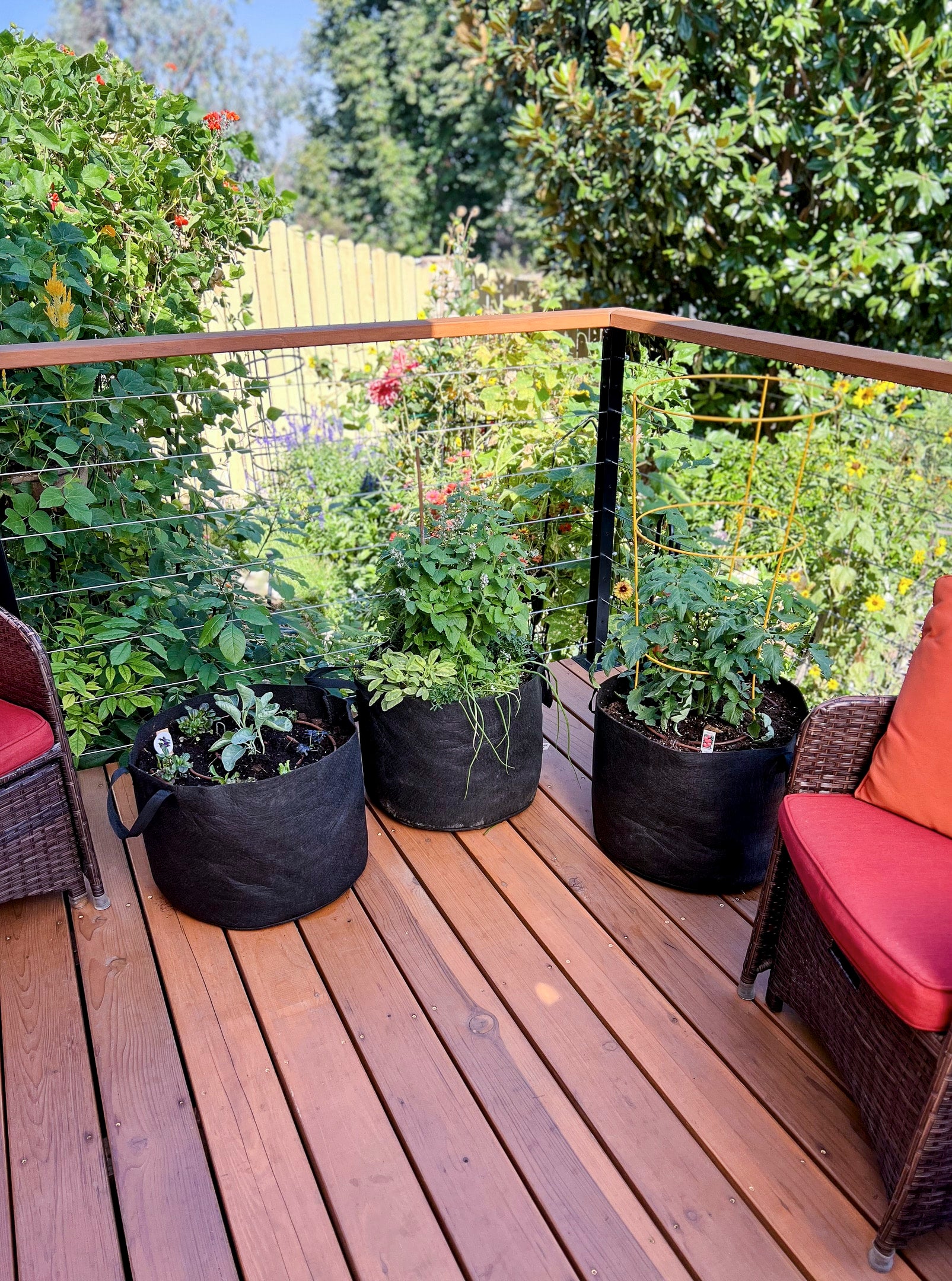 Smart Pot Fabric Planters Stofftöpfe 15 Gallonen schwarz 3er-Pack
