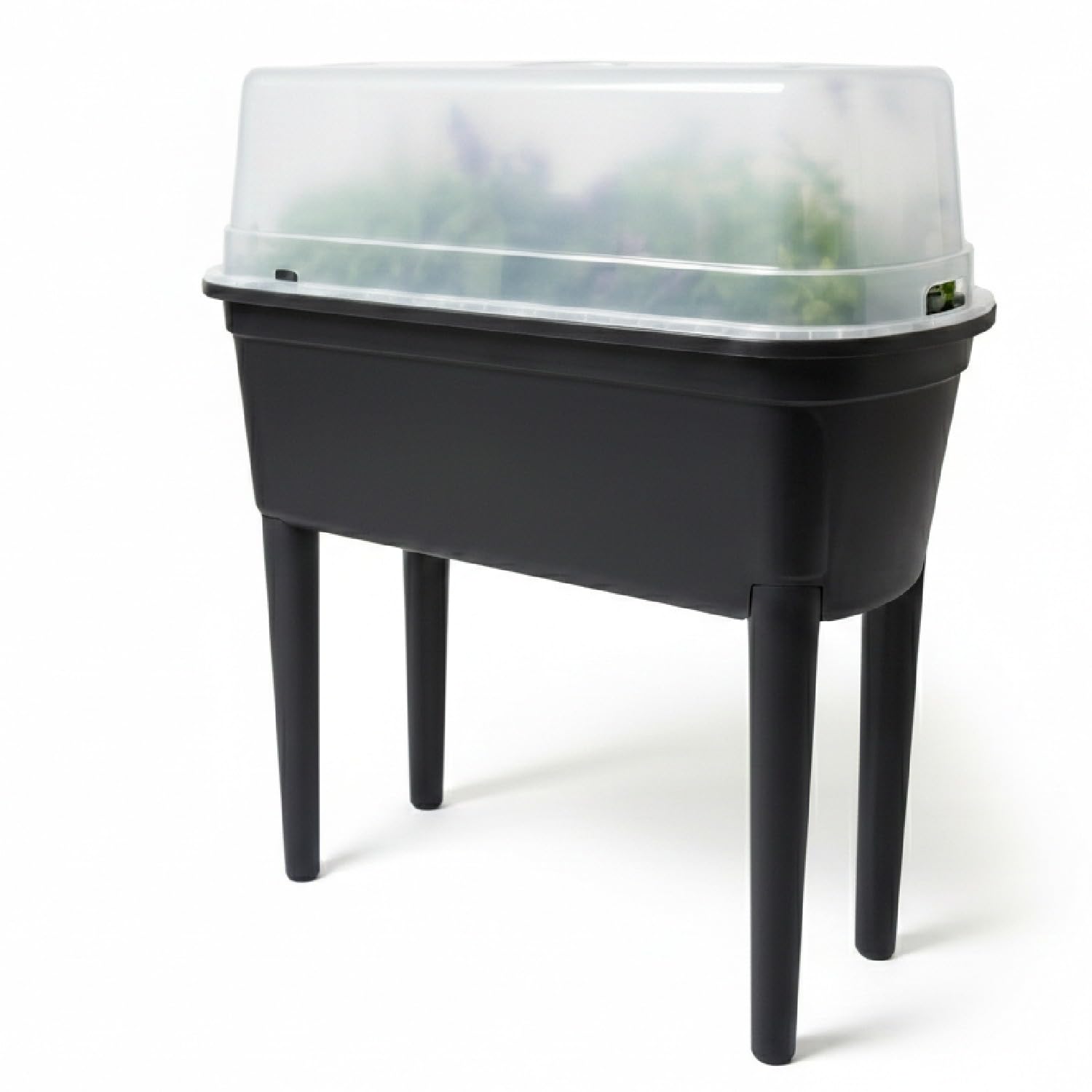 Prosperplast Bloomo Hochbeet Anthrazit 78 cm mit Deckel