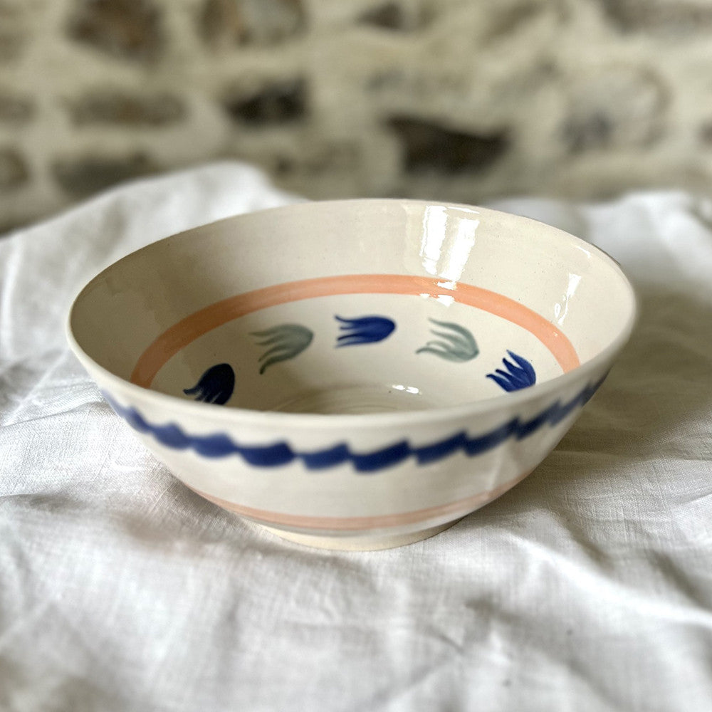 Sarah Raven Blue Green Bowl Schale Keramik handgemacht blau-grün