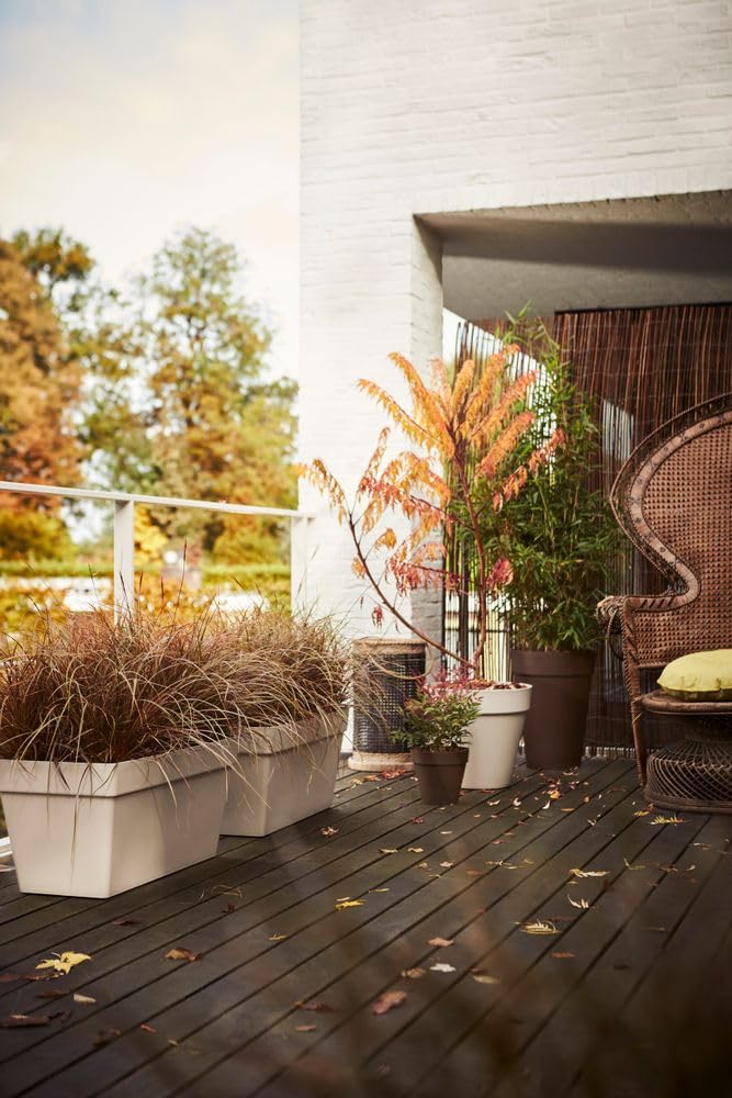 elho Loft Urban Terrace Rollen Balkonkasten Weiss 70 cm