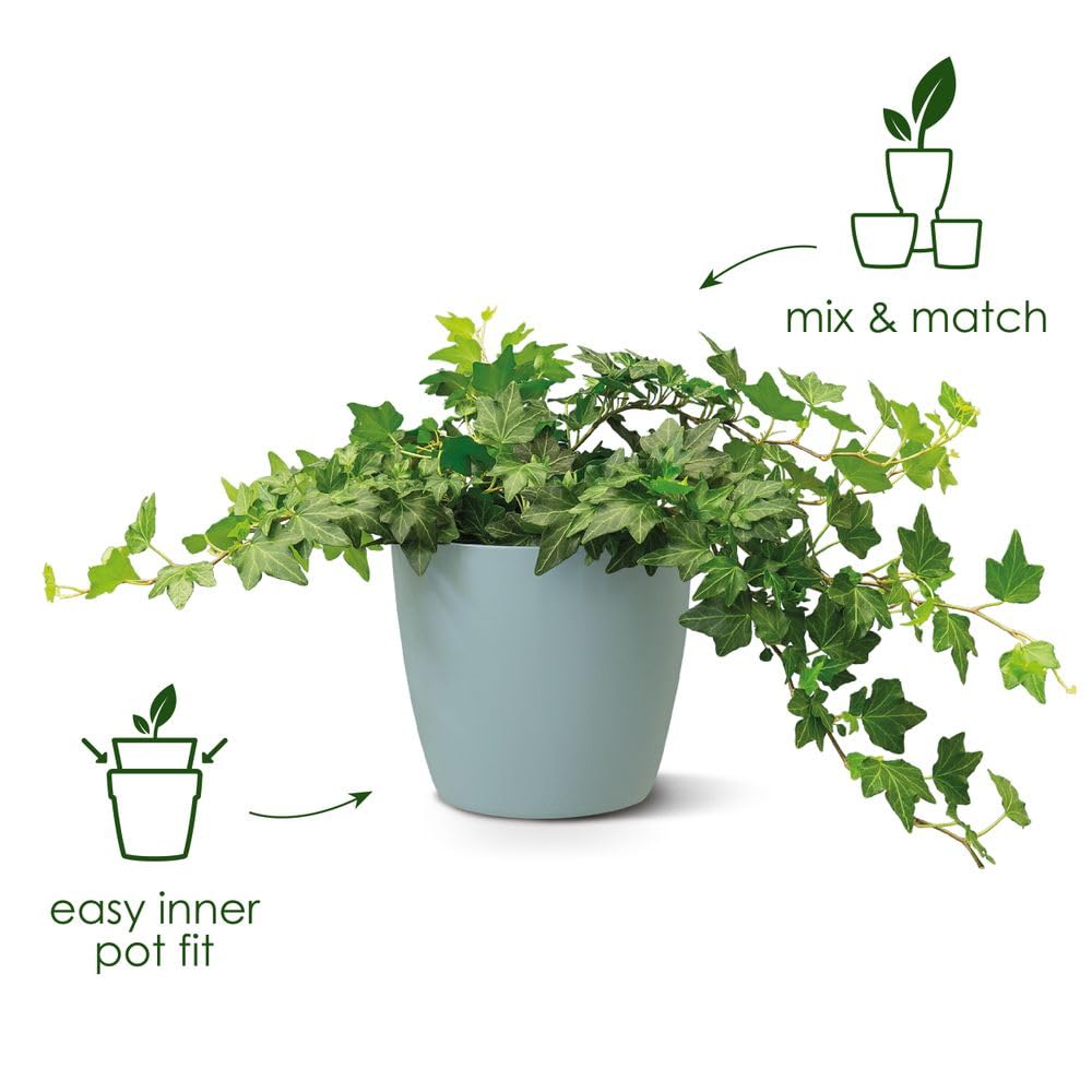 elho Brussels Rund 14 Blumentopf braun Cookie 13,5 cm recycelt
