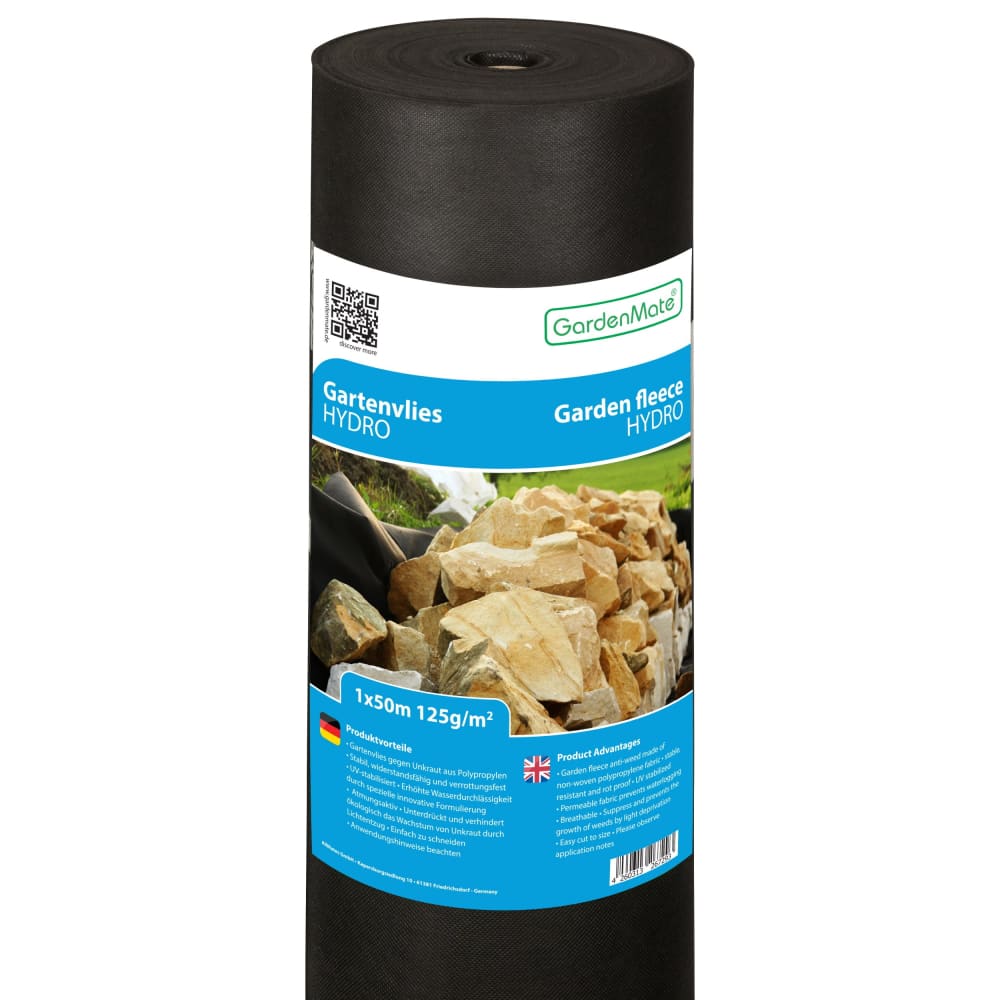 GardenMate Unkrautvlies HYDRO Gartenvlies 1m x 25m 125g