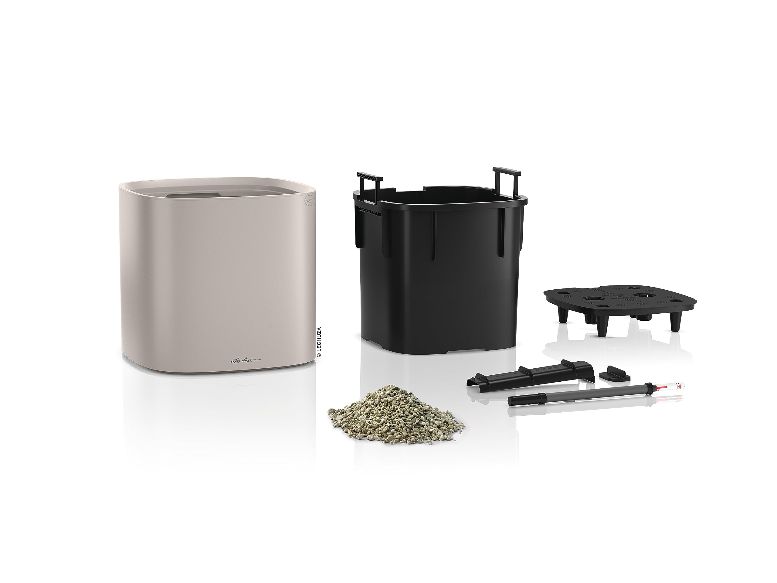 Lechuza Pila Planter 35 sandbraun mit Bewässerung