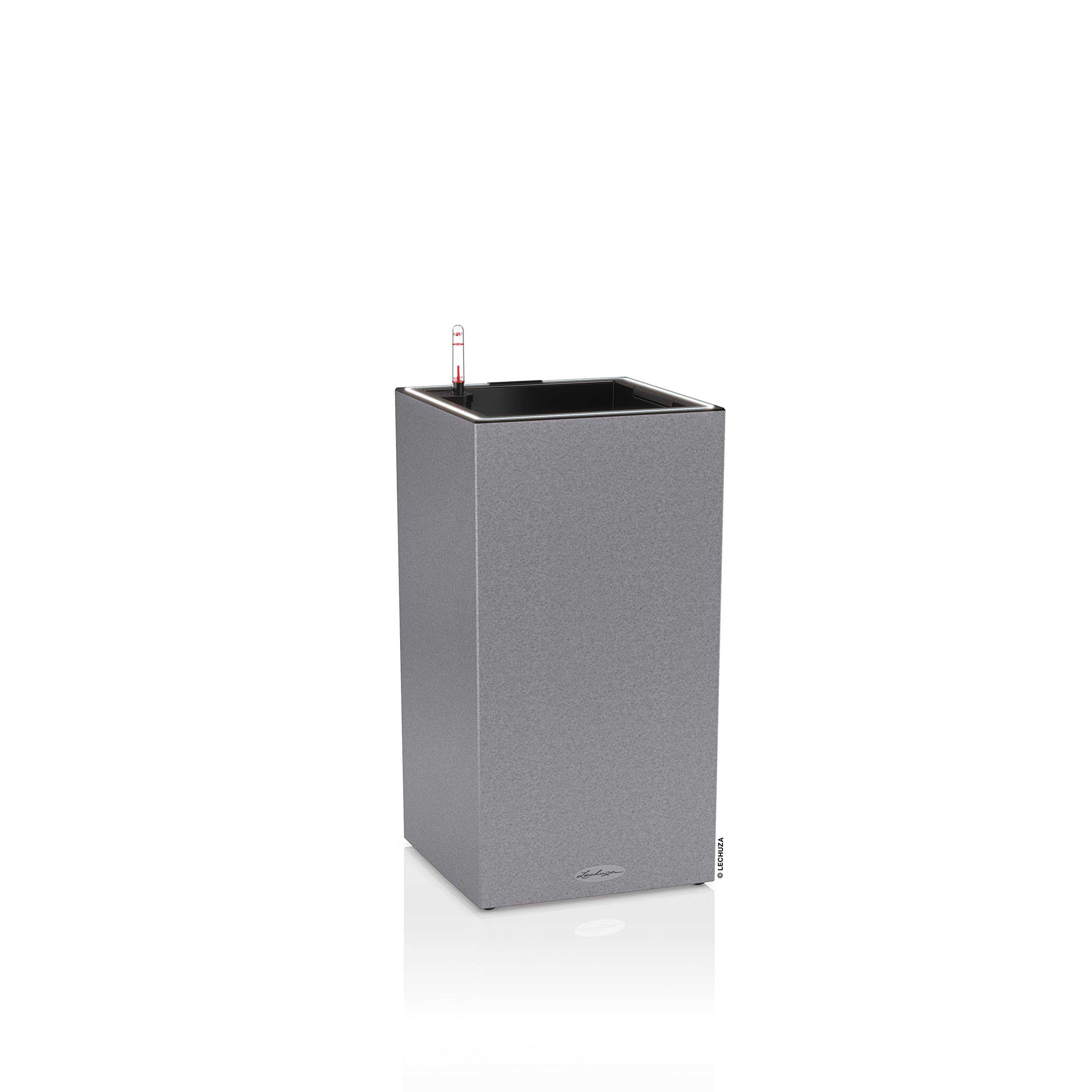 Lechuza Canto Stone 30 High LED Pflanzgefäß steingrau 12 L