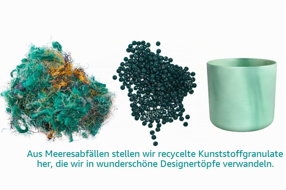 elho Ocean Collection Rund 22 Blumentopf Atlantikblau recycelt