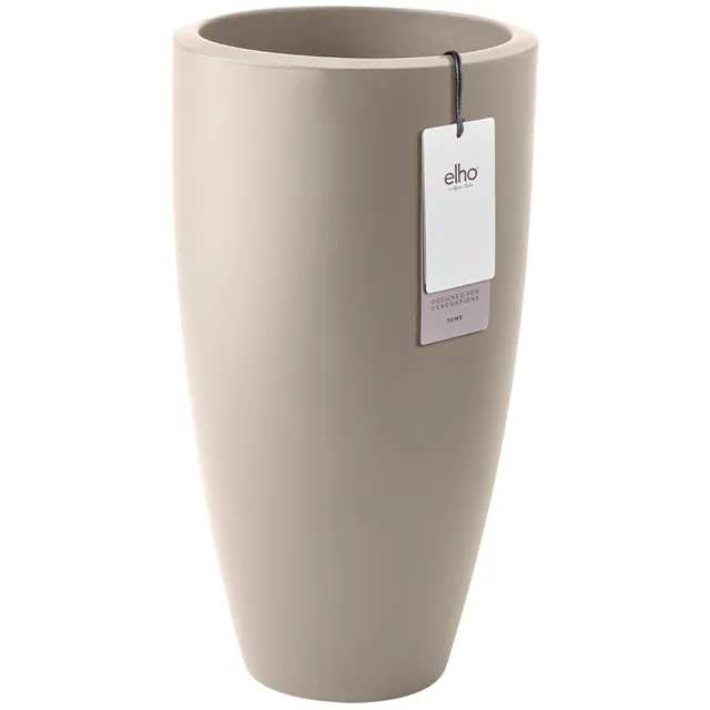 elho June Round High Blumentopf Beige 39x70 cm frostfest
