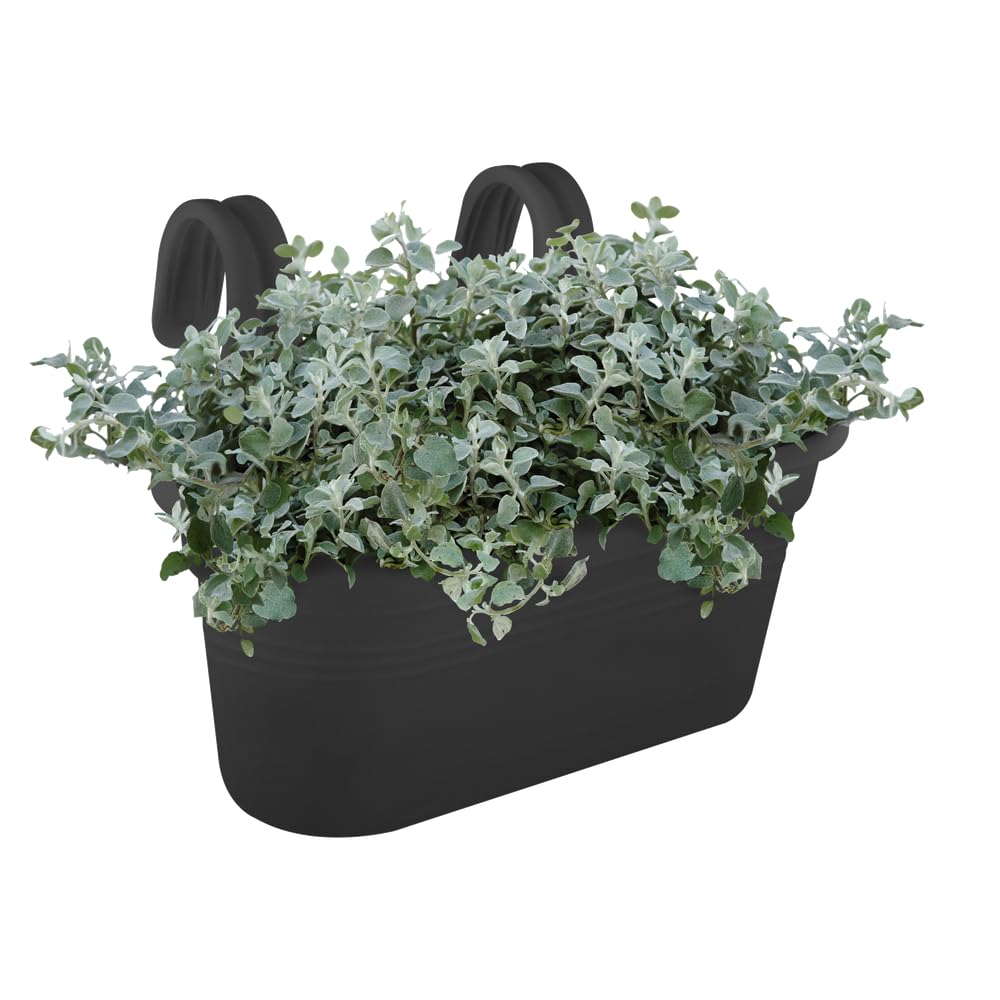 elho Green Basics Easy Hanger Large Balkontopf Living Schwarz 6cm