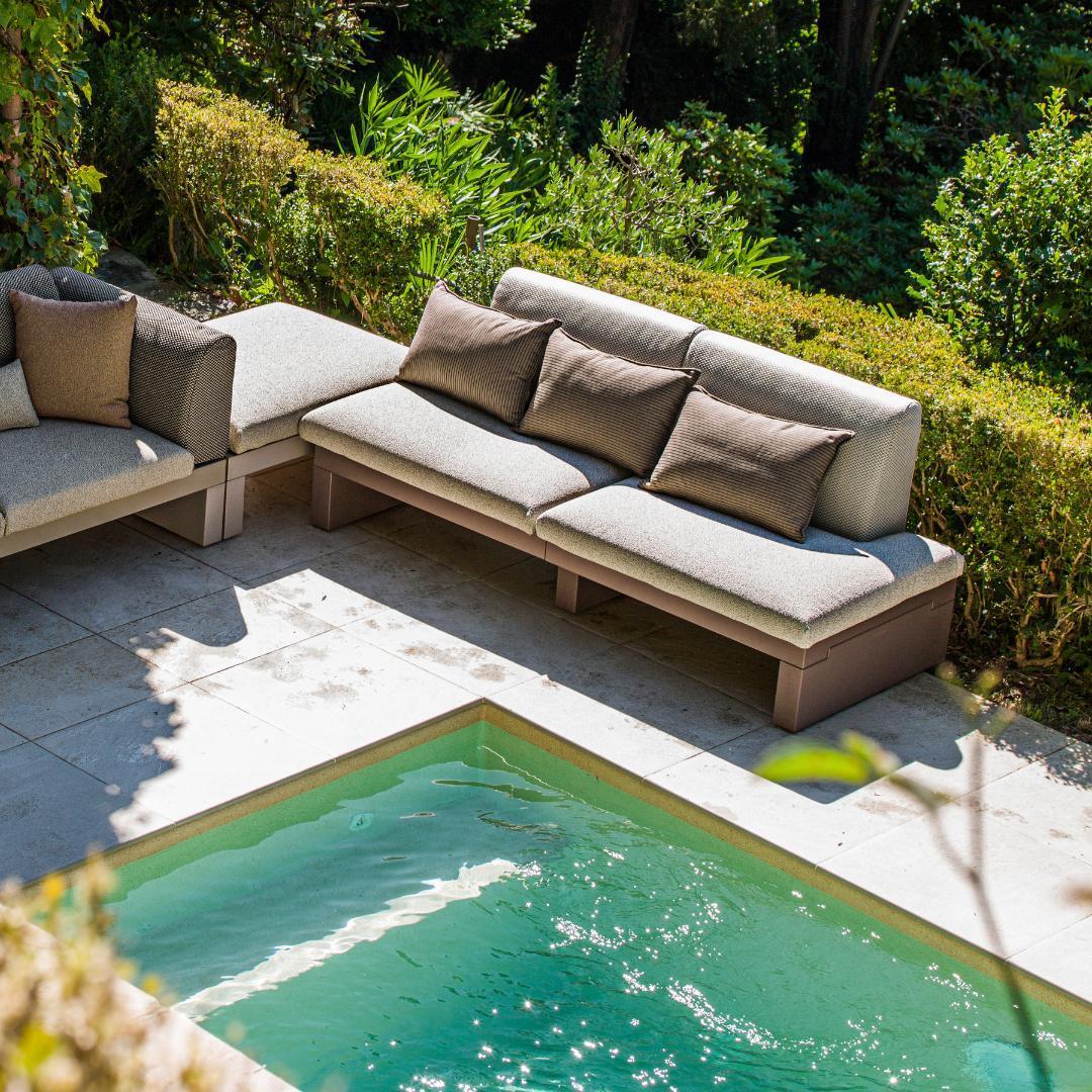 Serralunga Riviera Sofa 2-Sitzer Tortora Moka Outdoor
