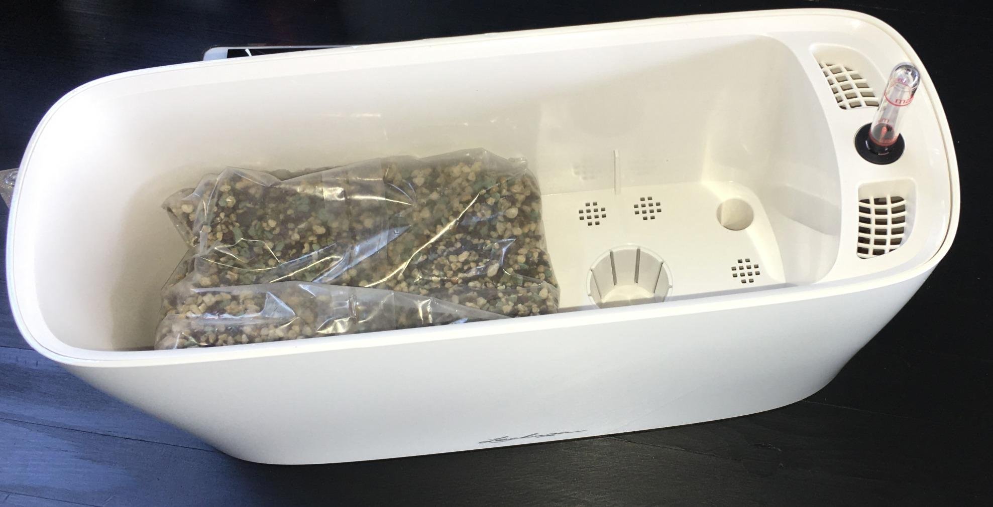 Lechuza Delta 20 Pflanzgefäß Anthrazit Metallic Bewässerung