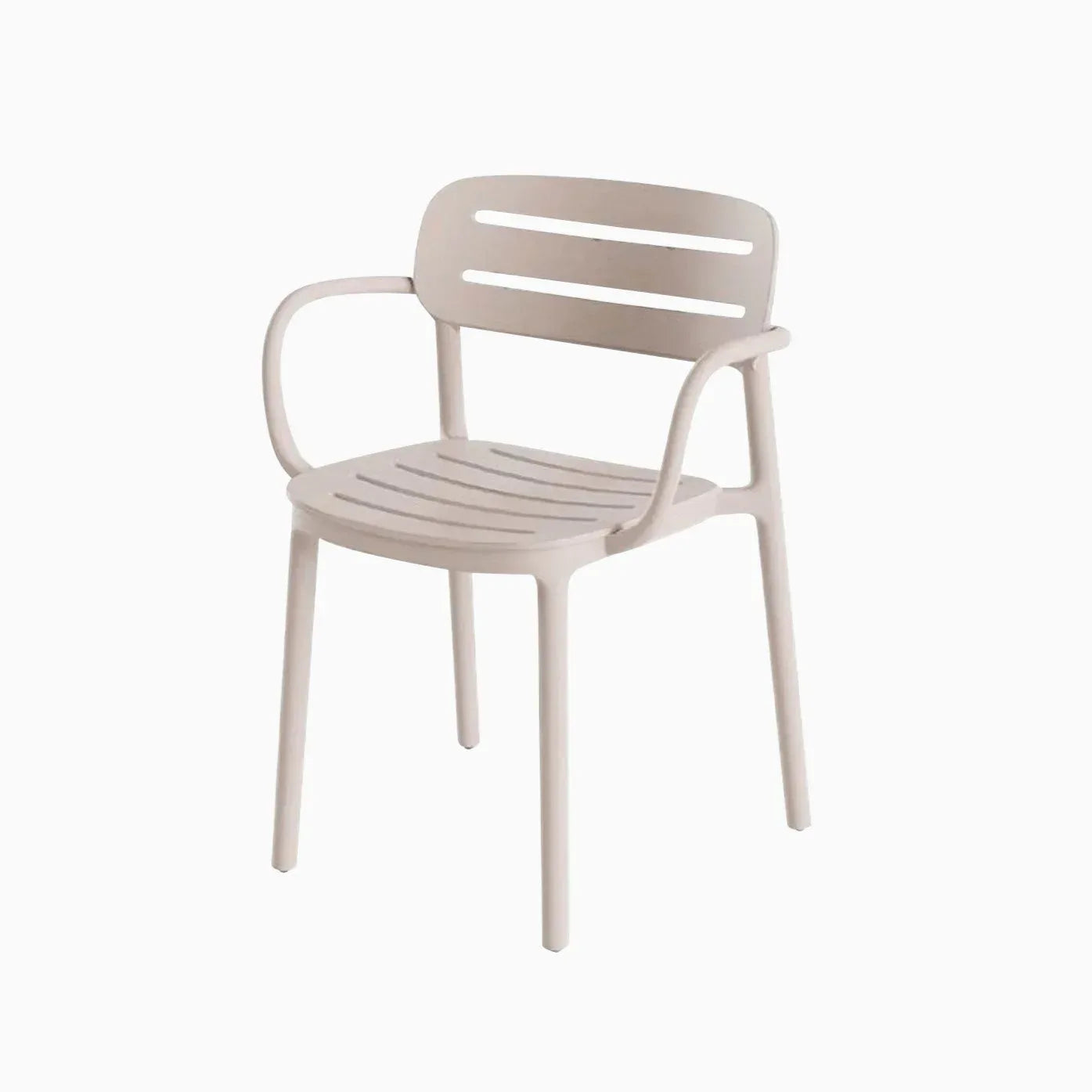 Serralunga Croisette Stuhl mit Armlehne Cappuccino 4er Set