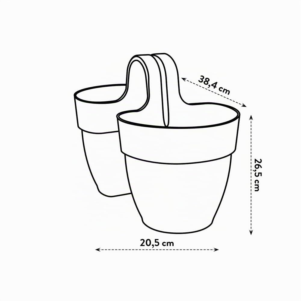 elho Vibia Campana Flower Twin Blumentopf 21cm Pistazien Grün