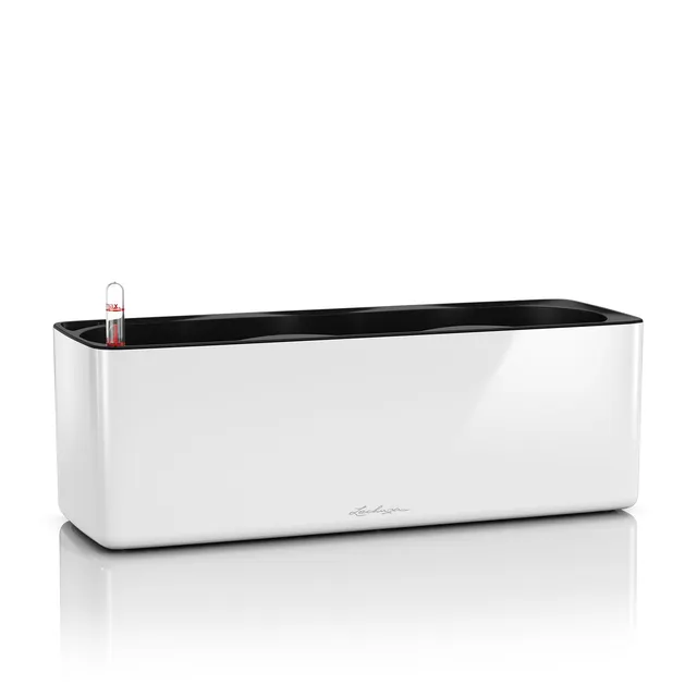 Lechuza Cube Premium Triple Tischgefäß Weiß Hochglanz 40cm