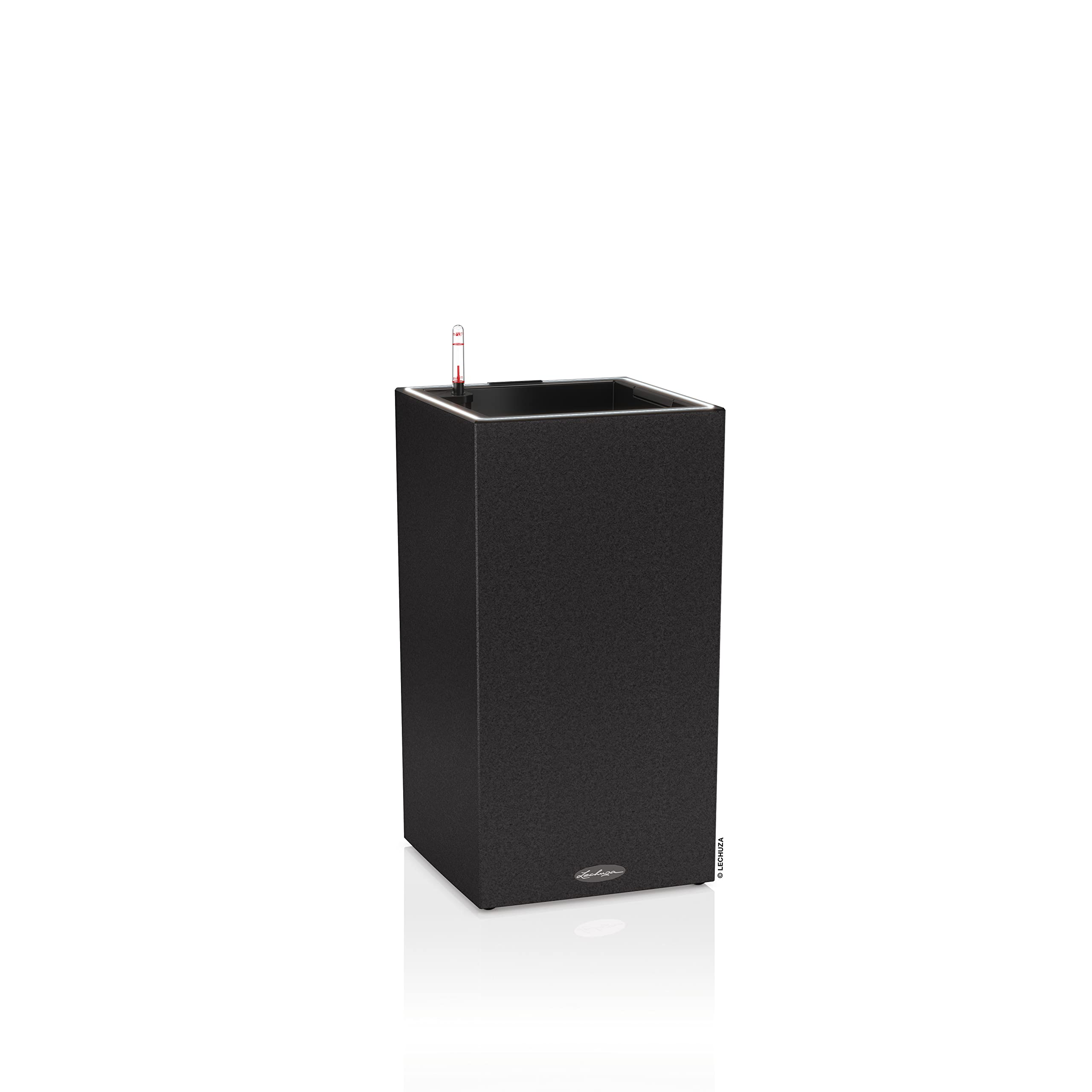Lechuza Canto Stone 30 high LED Pflanzgefäß graphit 56 cm