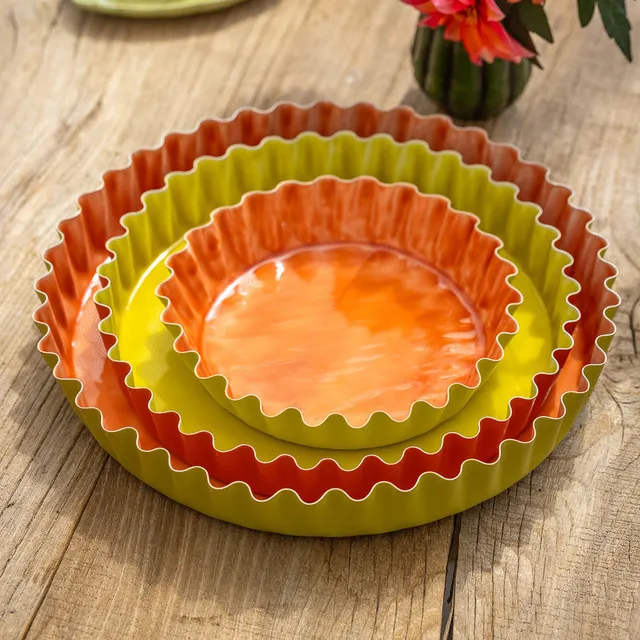 Sarah Raven Oxaca Market Metalltablett Set 3-teilig Eisen