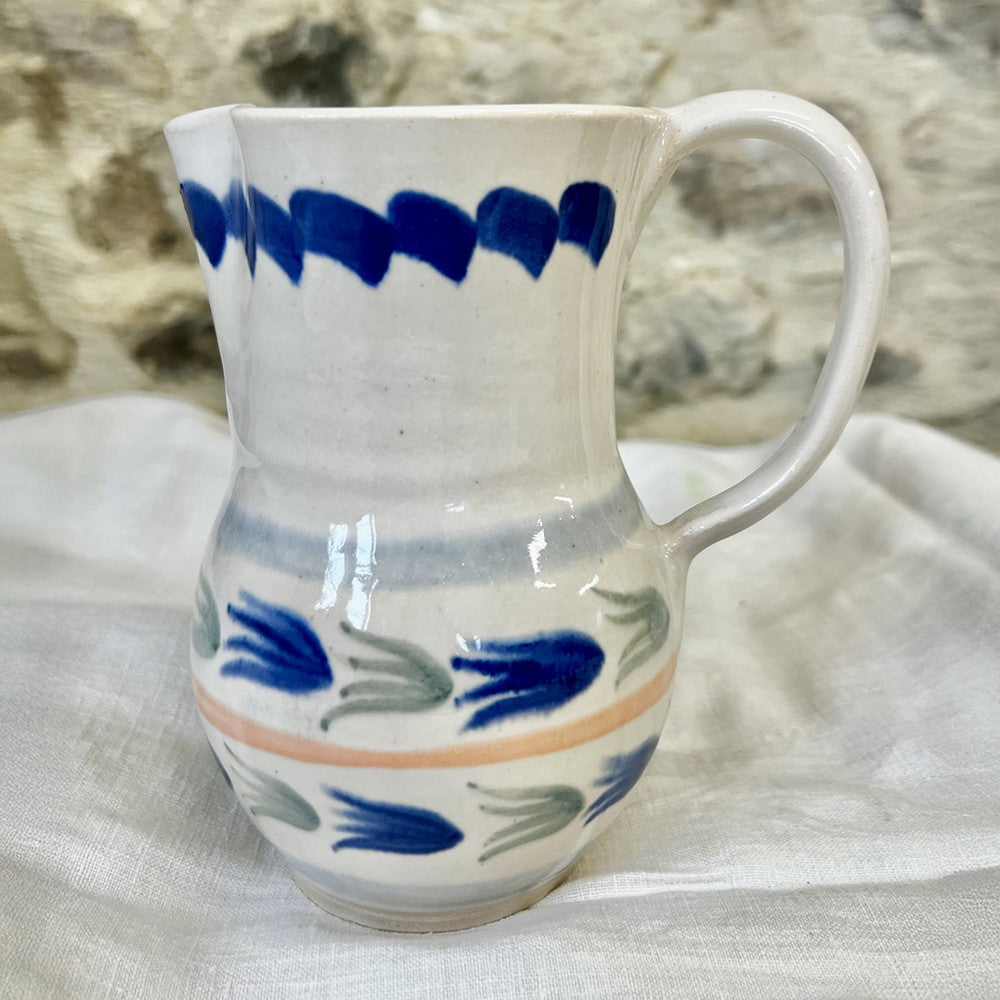 Sarah Raven Blue Green Jug Keramikkanne 1 Stück blau 16cm