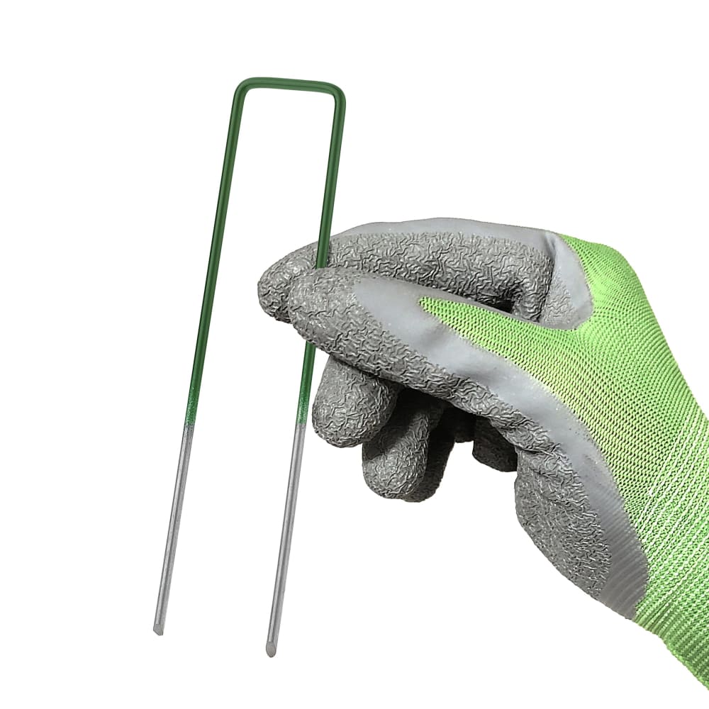 GardenMate Erdanker verzinkt halb-grün 150mm 100 Stück Rasen