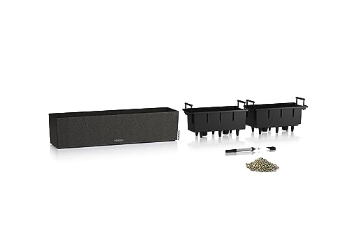 Lechuza Balconera Stone 80 Balkonkasten Graphitschwarz 80cm