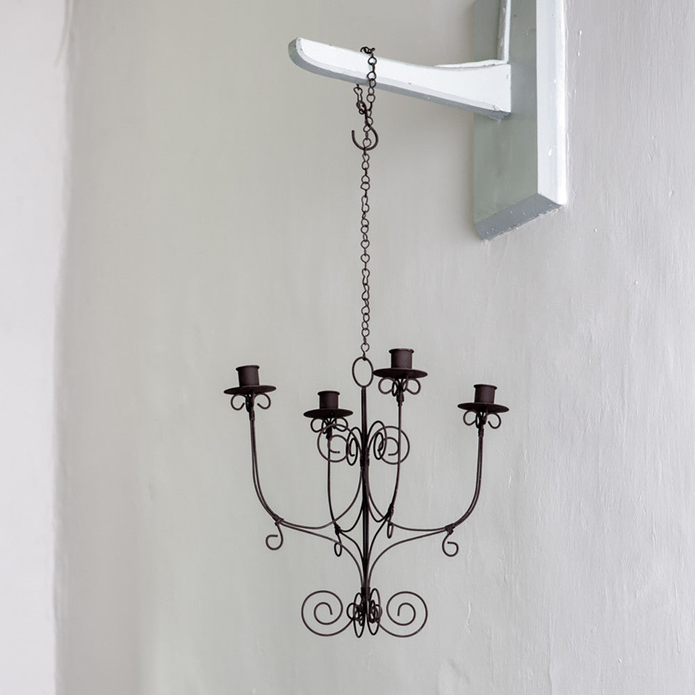 Sarah Raven Gardening Wire Chandelier Kerzenleuchter 1 Stück 4 Kerzen