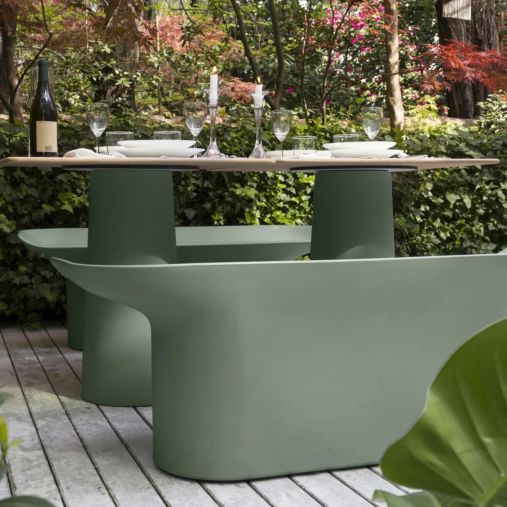 Serralunga Luba Gartenbank Weiß für Balkon und Garten