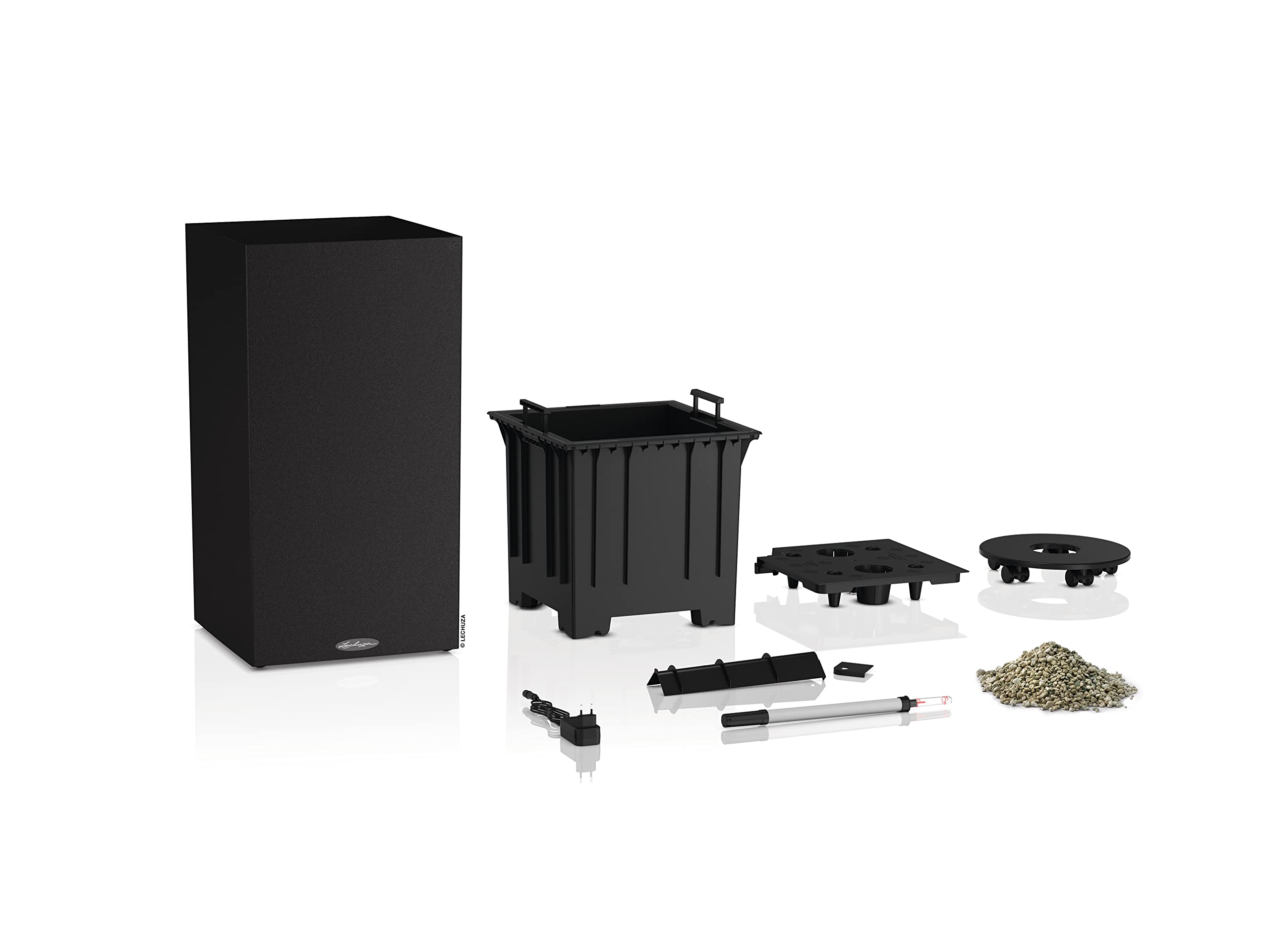 Lechuza Canto Stone 40 LED high Pflanzsäule graphitschwarz Bewässerung