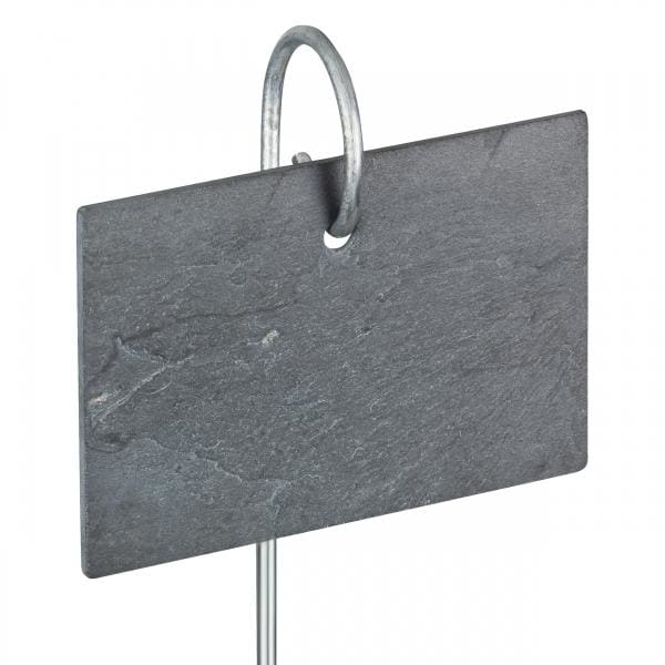 GardenMate Pflanzschilder Schiefer Metallstab 55cm 10er Modern