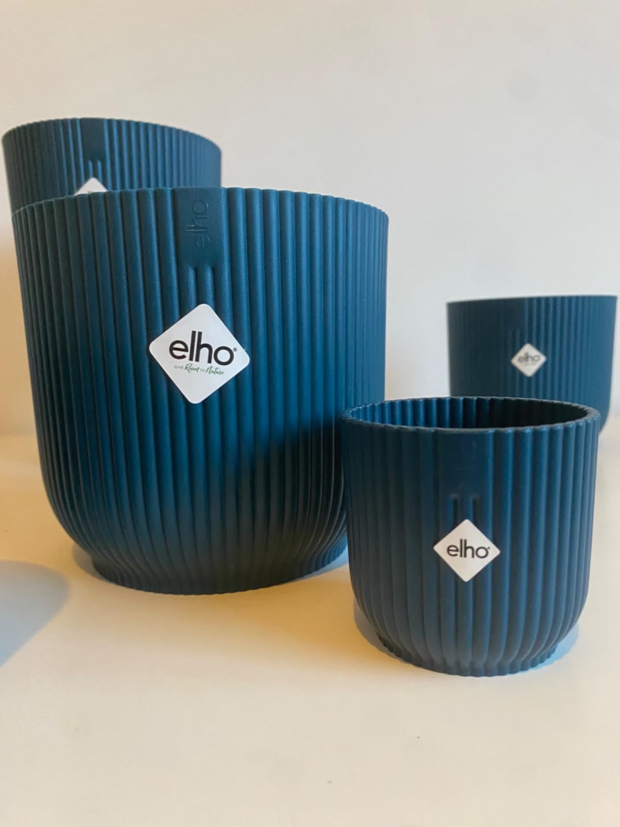 elho Vibes Fold Blumentopf Set 5-tlg tiefes Blau recycelt