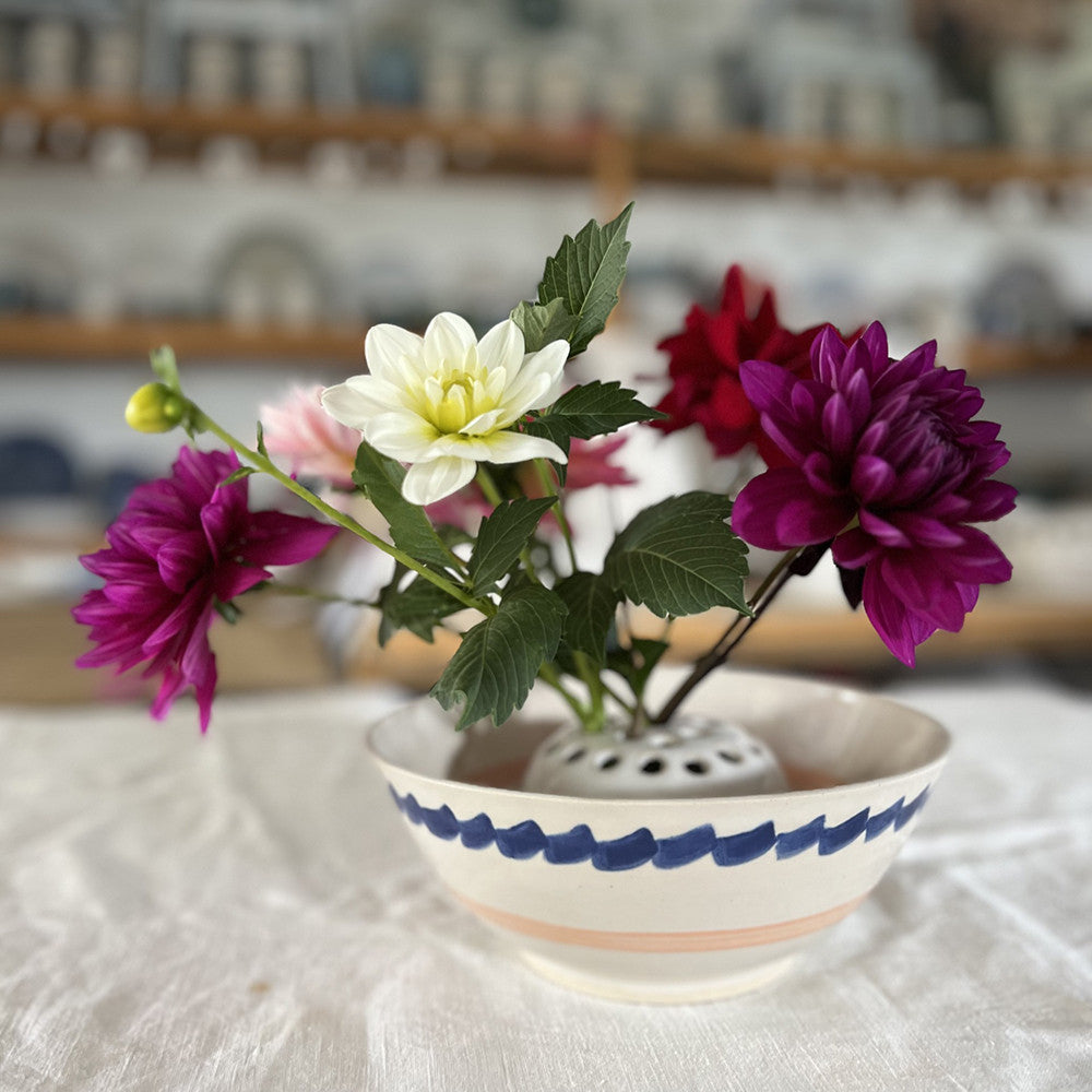 Sarah Raven Blue Green Bowl Schale Keramik 2er-Set blau