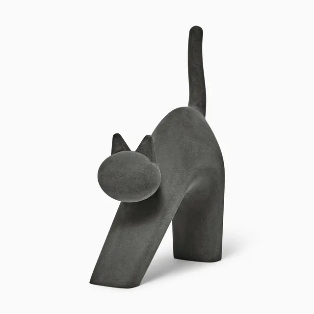 Serralunga Gatt-One Deko Katze Moleskin Anthrazit