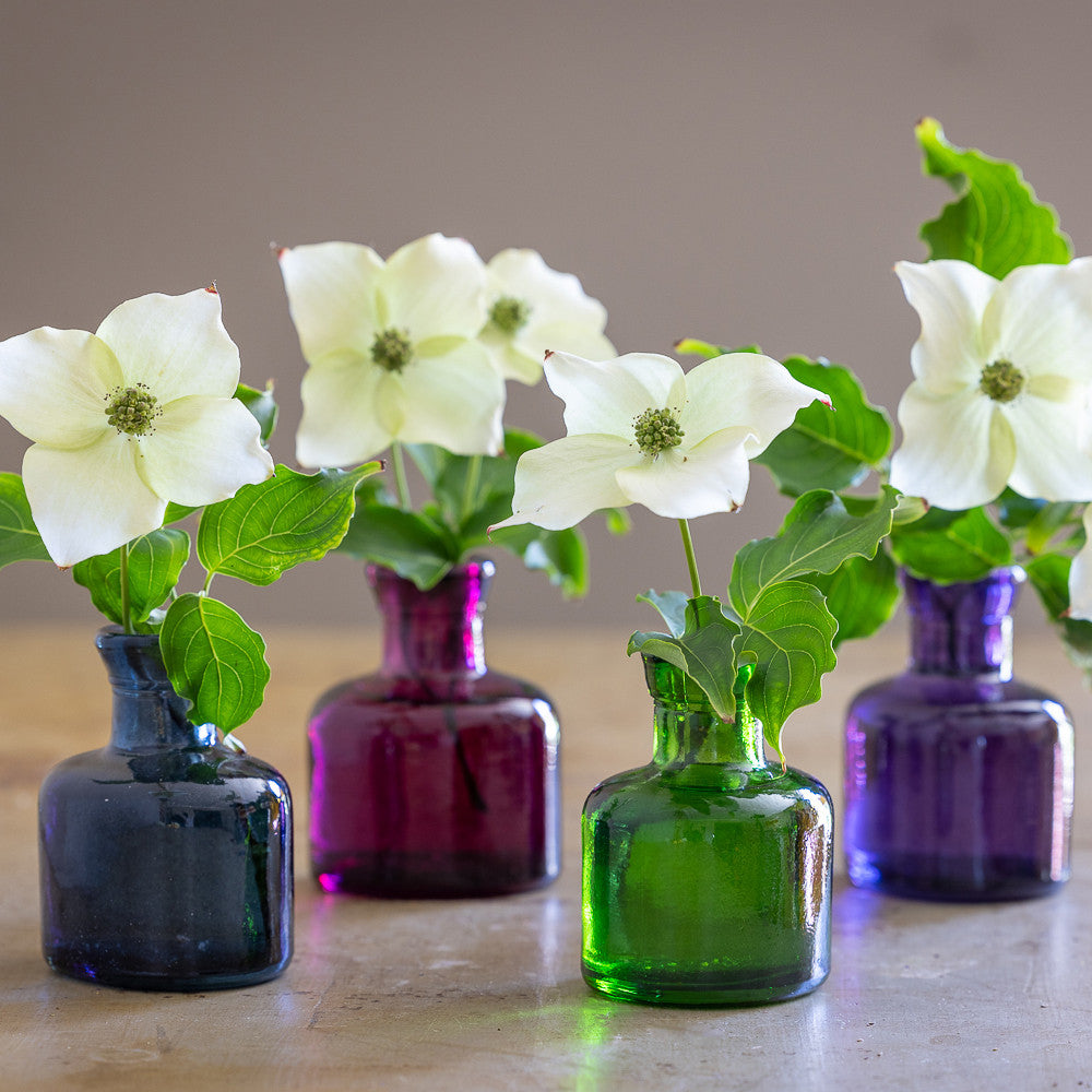 Sarah Raven Ink Bottle Vases Mini-Vasen 4er Set 10 cm bunt